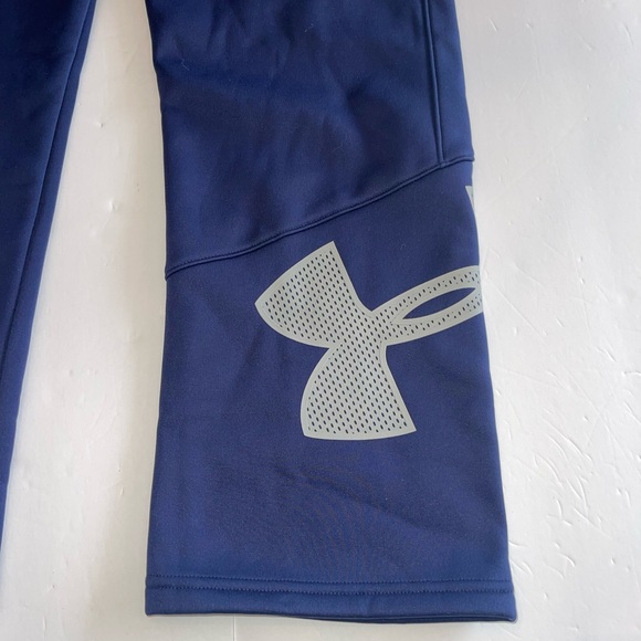 Under Armour Boys NEW YLG Navy Blue Loose Storm Logo Athletic Pants NWTS - Picture 2 of 6